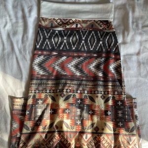 Boho long pencil skirt